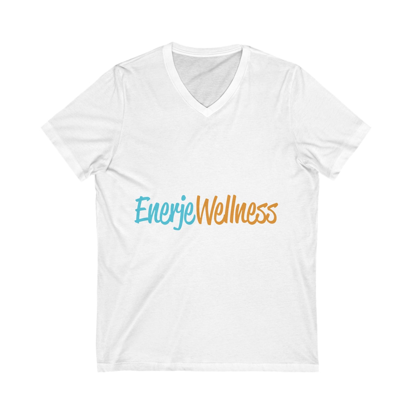 Enerje Wellness V-Neck Tee, Unisex Motivational Shirt, Inspirational Tee, Casual Everyday Wear, Mindfulness Gift, Summer Outdoor Top