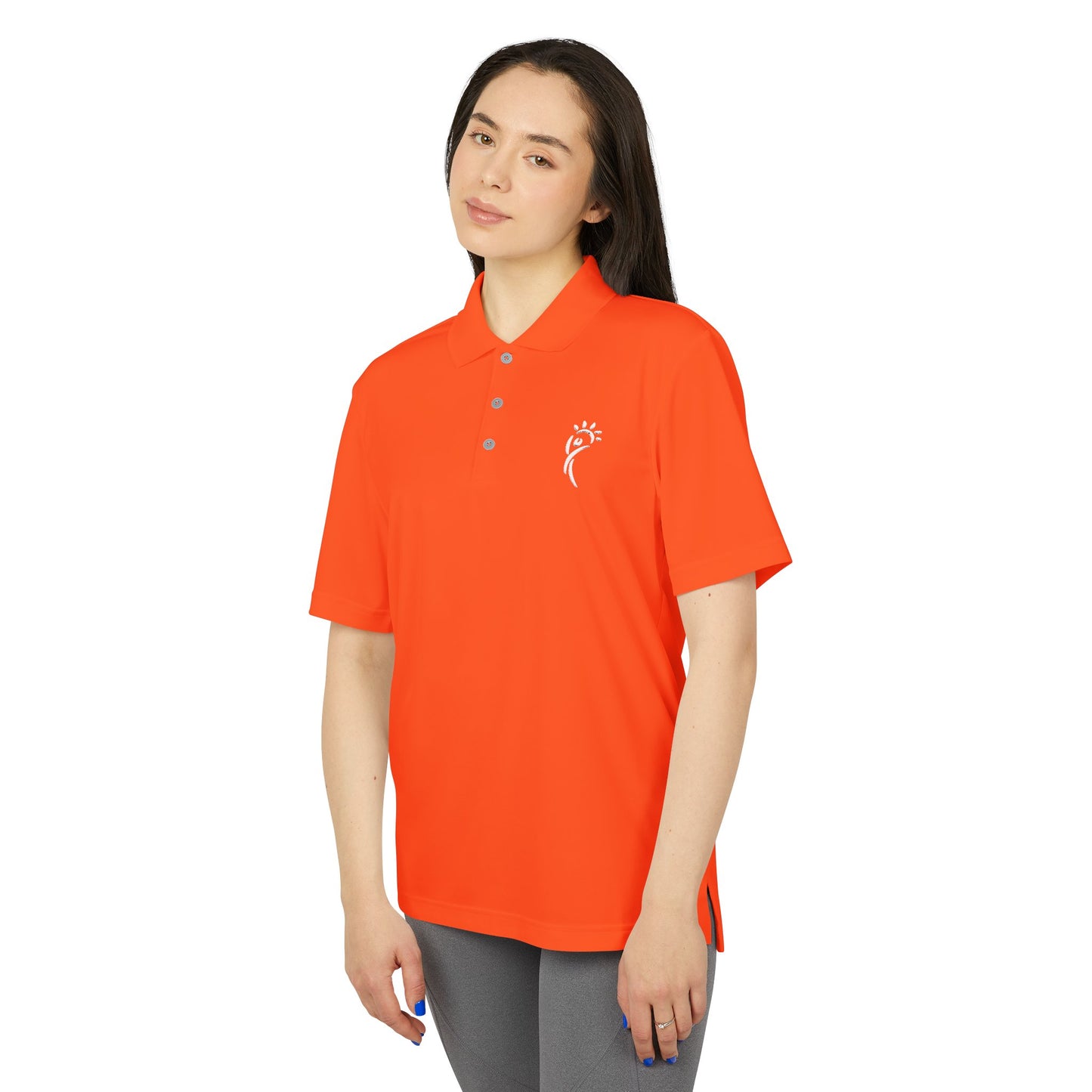 EnerjeXAdidas® Unisex Performance Polo - Bright Orange Sport Shirt for Active Lifestyle
